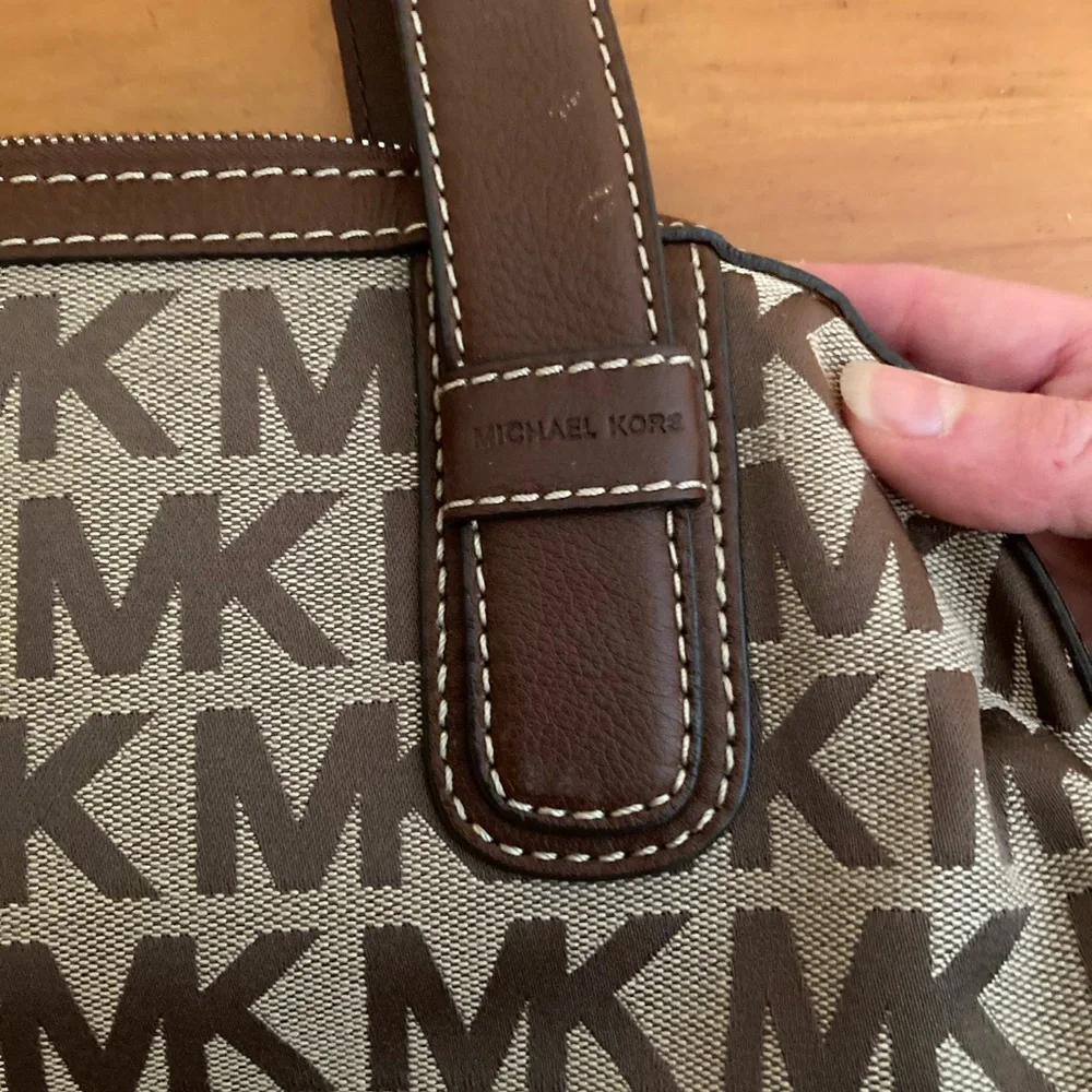 Michael Kors Brown Logo Satchel - Picture 6 of 16